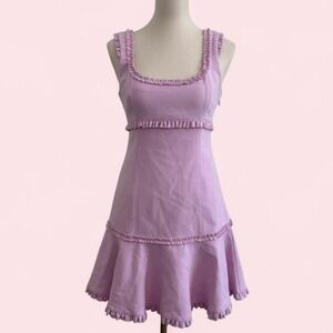Cinq à Sept Lilac Ruffle Mini Dress — Size 4